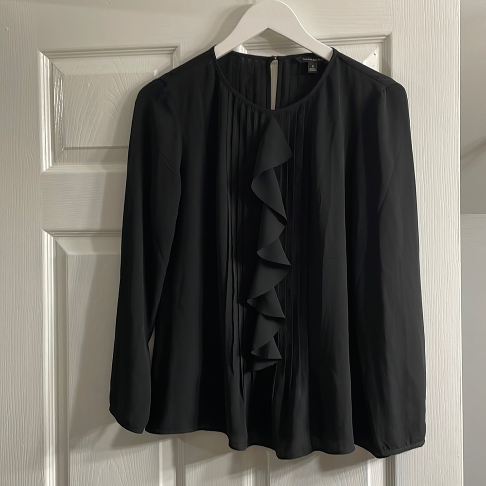 Banana Republic Pin Tuck and Ruffle Blouse